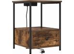 Syfax™ Armadio Da Notte Rovere Fumé 42 X 41 X 56 Cm Legno Multistrato