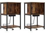 Syfax™ Armadio Da Notte 2 Pcs Rovere Fumé 38 X 31 X 61 Cm