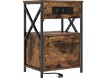Syfax™ Armadio Da Notte Rovere Fumé 40 X 31 X 60 Cm Legno Multistrato