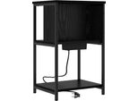 Syfax™ Armadio Da Notte Rovere Nero 38 X 31 X 61 Cm Legno Multistrato