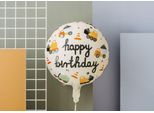 Palloncino In Foil Da Cantiere Happy Birthday 35Cm Beige / Colorato