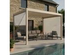 Pergola Bioclimatica Autoportante Motorizzata, 3 X 4 M E 2 Tende - Oviala Kavala