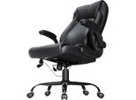 Sedia Da Ufficio - Sedia Direzionale - Finto Cuoio - Regolabile In Altezza - Ergonomica - Nero - Portata Fino A 150 Kg