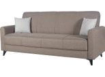 Dmora Divano Letto 3 Posti Mulazzo 220X90 Cm Marrone, Contenitore Di Apertura Click-Clack