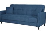 Dmora Divano Letto 3 Posti Novalesa 211X92 Cm Grigio Chiaro, Contenitore Di Apertura Click-Clack