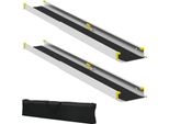 Vidaxl Rampa Per Sedia A Rotelle 2 Pezzi Nero 152 X 19 X 5,5 Cm Alluminio