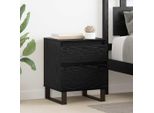 Vidaxl Comodino 2 Pezzi Look Rovere Nero 40 X 35 X 50 Cm