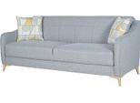 Dmora Divano Letto 3 Posti Propata 203X90 Cm Grigio Chiaro, Contenitore Di Apertura Click-Clack