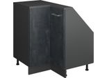 Vicco Mobile Sottotetto Mobile Angolare Rion, 75.6 X 81.6 Cm Con 1 Porta, Calcestruzzo Nero/Antracite/Antracite