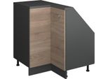 Vicco Mobile Sottotetto Mobile Angolare Rion, 75.6 X 81.6 Cm Con 1 Porta, Sonoma/Antracite/Antracite