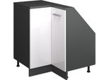 Vicco Mobile Sottotetto Mobile Angolare Rion, 75.6 X 81.6 Cm Con 1 Porta, Bianco Lucido/Antracite/Antracite