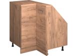 Vicco Mobile Sottotetto Mobile Angolare Rion, 75.6 X 81.6 Cm Con 1 Porta, Quercia Dorata/Quercia Dorata