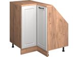 Vicco Mobile Sottotetto Mobile Angolare Rion, 75.6 X 81.6 Cm Con 1 Porta, Casa Di Campagna Bianca/Quercia Dorata/Quercia Dorata