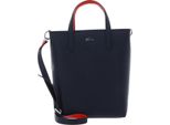 Lacoste Borsetta Borsa A Tracolla Anna Z Vertical Shopping Bag Marine 166 Rouge 240 Blu Scuro