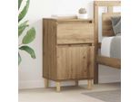Vidaxl Comodino 2 Pezzi Rovere Artigianale 40 X 35 X 70 Cm Materiale A Base Di Legno