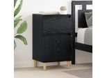 Vidaxl Comodino 2 Pezzi Look Rovere Nero 40 X 35 X 70 Cm