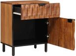 Vidaxl Comodino Marrone 50 X 33 X 60 Cm In Legno Massiccio Di Mango