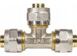 Ape | Pex-T-Piece 20×20×20 - Ottone - Robusto - Facile Installazione - Alta Tenuta