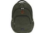 Travelite Zaino Per Il Tempo Libero Zaino Con Scomparto Per Laptop Basic Melange Backpack 22L Uni Olive Oliva