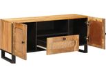 Vidaxl Mobile Tv Con Contenitore Marrone 105 X 33 X 46 Cm In Legno Massiccio Di Mango