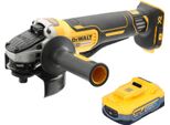 Smerigliatrice Angolare A Batteria Dewalt Dcg 406 N 18 V 125 Mm Brushless + 1X Batteria Powerstack 5,0 Ah - Senza Caricabatteria