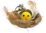 Decorazione Pasquale Pulcino In Un Nido Con Piume Decorazione Da Tavola Primaverile Nido Pasquale Suggerimento Regalo