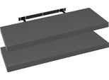 Scaffale Sospeso A Muro - Scaffale A Muro Per Libri/Cd/Dvd - 90 X 22,9 X 3,8 Cm - Mdf - 1 Ripiano - Moderno - Blu Intenso