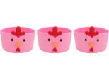 3 Pezzi In Silicone, Antiscivolo, Copertura Protettiva, Pollo Dei Cartoni Animati, Base Per Bottiglia D'acqua Per Bottiglie E Tazze, Rosa
