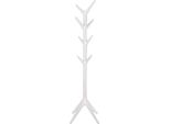 Appendiabiti - Appendiabiti - Altezza 180 Cm - 8 Ganci - Modello Da Terra - Legno Di Pino - Necessario Il Montaggio - Bianco