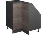 Vicco Mobile Sottotetto Mobile Angolare Rion, 75.6 X 81.6 Cm Con 1 Porta, Grigio Nobile/Antracite/Antracite