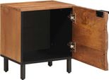 Vidaxl Comodino Marrone 40 X 33,5 X 46 Cm In Legno Massiccio Di Mango