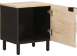 Vidaxl Comodino Bianco 40 X 33,5 X 46 Cm In Legno Massiccio Di Mango