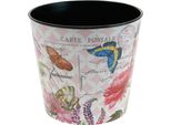 Vaso Da Fiori Con Motivo Floreale Decorazione In Plastica Farfalle Look Vintage