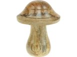Fungo In Legno Con Decorazione Autunnale In Legno Di Mango Con Superficie Strutturata