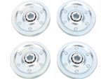 Set Di 4 Pulegge Per Porte Da Garage Da 7,6 Cm Per Impieghi Gravosi, Zincate, Silenziose, Carico Nominale Di 90 Kg Per La Maggior Parte Delle Porte