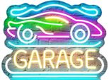 Inf Insegna Led Auto - 42X32,7Cm Decorazione Garage Acrilico Luce Neon Usb