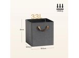 Contenitore In Tessuto - Cubo Pieghevole Per Abiti - Volume 33 L - Dimensioni 32,5 X 32,5 X 31 Cm - Tessuto Non Tessuto Con Struttura In Metallo - Giallo