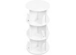 Libreria Per Bambini - Piantana Girevole - E1 Mdf Con Piano Girevole In Metallo, Salvaspazio, Altezza Ripiano 30 Cm, Portata 30 Kg - Bianco