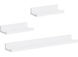 Mensole A Muro - Set Di 3 Pezzi Ripiani Per Saldatura - Mdf - 1×60×10×5 Cm - 2×30×10×5 Cm - Capacità Di Carico Fino A 5 Kg - Montaggio A Parete - Bianco
