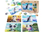 Puzzle In Legno 4In1 Animali