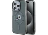 Karl Lagerfeld Klhmp15Xhlskck Custodia Rigida Per Iphone 15 Pro Max 6.7 Czarny/Nero Iml Metal Karl&Choupette Head Magsafe