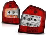 Luci Posteriori A Led Per Audi A4 B6 (8E) Avant Anno 00-04 Rosso/Cromo