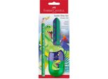 Faber-Castell 111529 FABER-CASTELL Set Di Scrittura Dino Jumbo, Verde, 3 Pezzi
