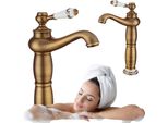 Silla | Miscelatore Per Lavabo - Oro Opaco - Miscelatore Per Lavello - Altezza 30 Cm - Ottone - Miscelatore Monocomando