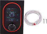 Termostato Ambiente Intelligente, 2,4 Ghz, Termoregolatore Wlan Per Riscaldamento Elettrico, Touchscreen App Mobile E Comando A Manopola, Nero