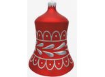 Casa Padrino Xxl Gingillo Decorativo Per Albero Di Natale Rosso / Argento H. 99 Cm - Decorazione Natalizia