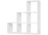 Libreria - Scaffale Con 6 Scomparti - Mdf - Dimensioni 90X29X90 Cm - Per Libri E Giocattoli - Bianco