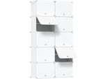 Scarpiera - Portascarpe - 10 Scomparti - Per 40 Paia - 94×180×36,5 Cm - Plastica - Bianco