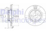 2X Disco Freno Delphi BG2784 Per Audi 80 Sedan (8C2 B4) 80 Avant (8C5 B4)