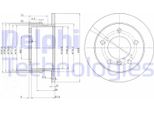 2X Disco Freno Delphi BG3235 Per Vw Lt 28-46 Ii (2DA 2DD 2DH)